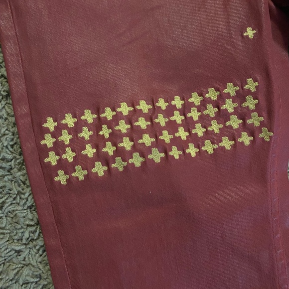 Ksubi Waxed Red Pants Sz 38 - Picture 4 of 7